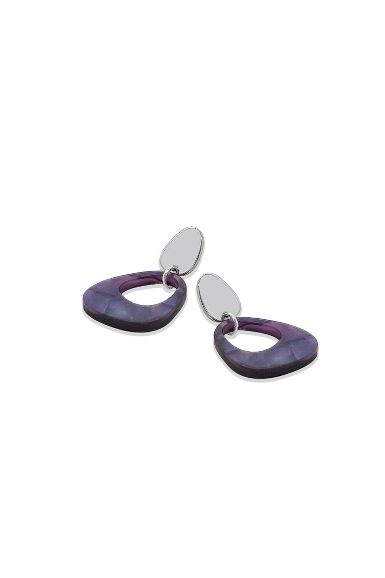 Pebble Drop Earrings, Alternate, color, Amethyst Pearl