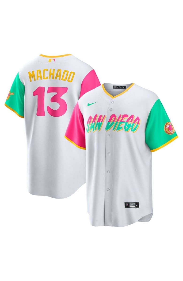 Nike Men's Nike Manny Machado White San Diego Padres City Connect Replica Player Jersey, Alternate, color, White