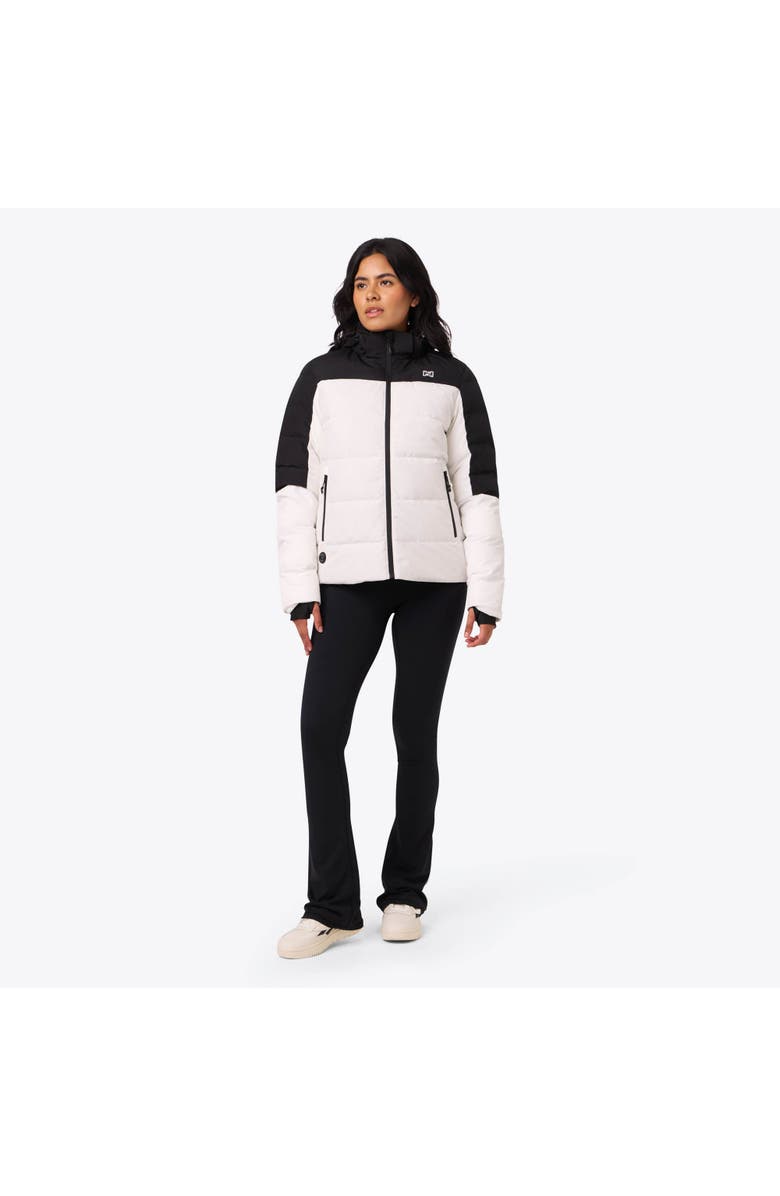 Mobile Warming Crest 2.0 Women's Natural Down Heated Jacket, Alternate, color, Black/White