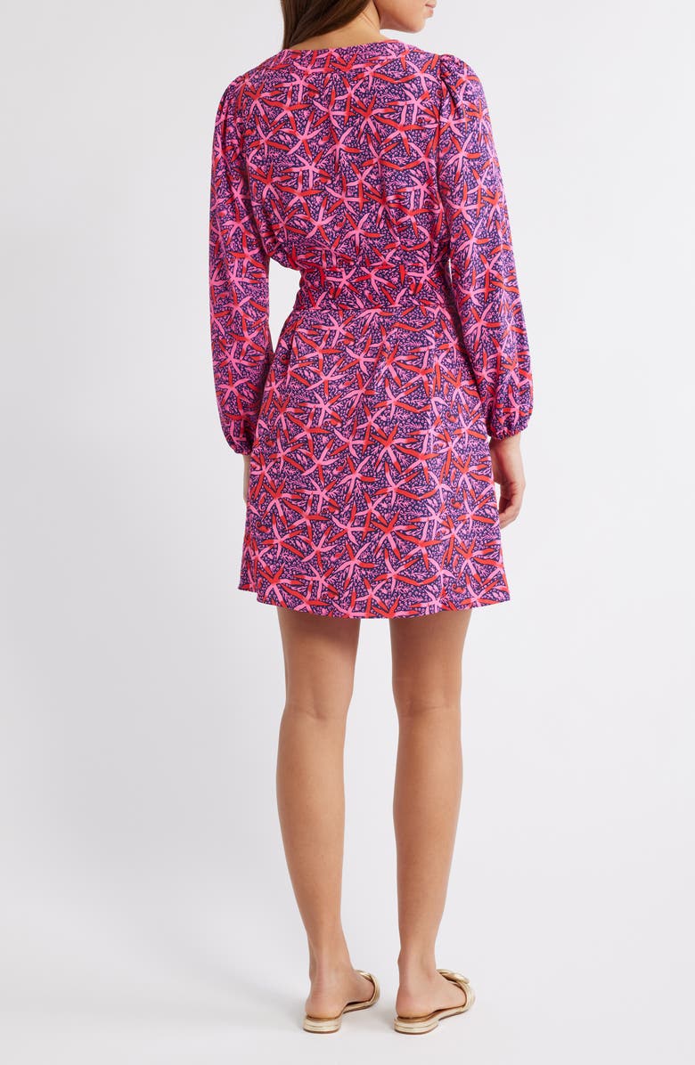 Lilly Pulitzer<sup>®</sup> Olivine Long Sleeve Belted Shift Dress, Alternate, color, Passion Fruit Pink