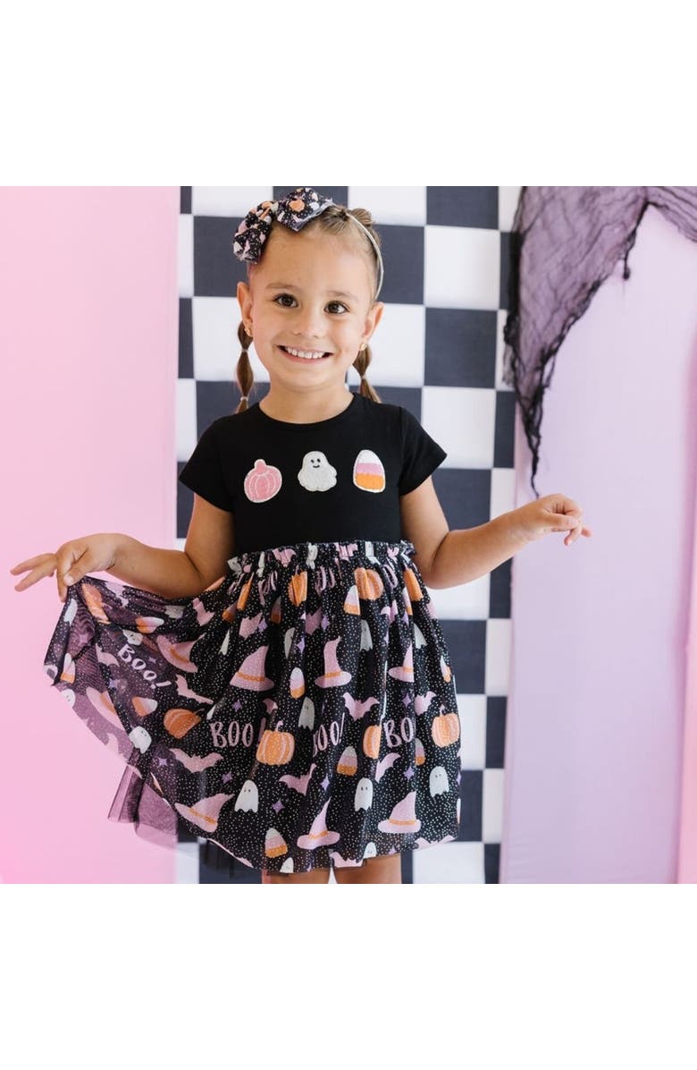 Sweet Wink Boo Halloween Tulle Bow Headband, Alternate, color, 