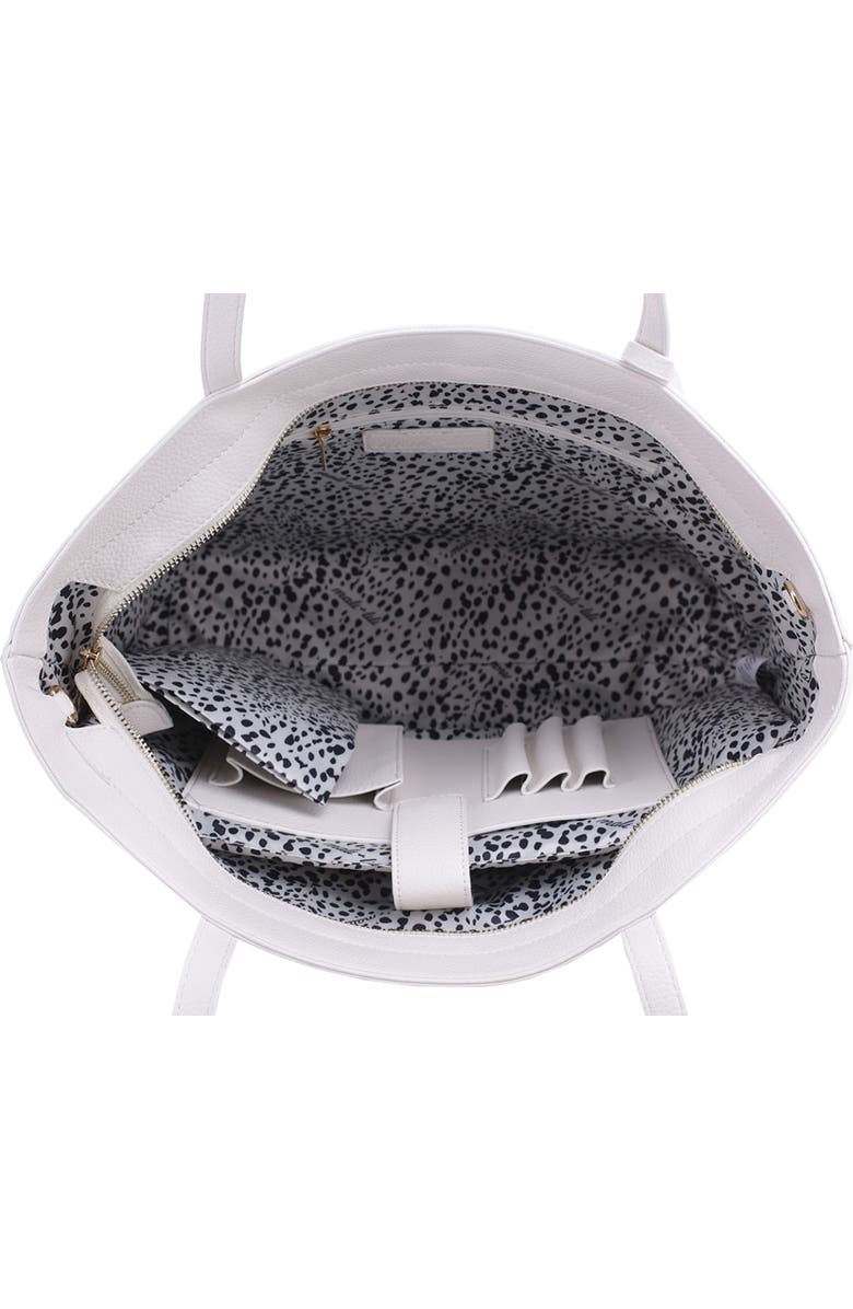 Mali + Lili Estie Vegan Leather Tote, Alternate, color, White