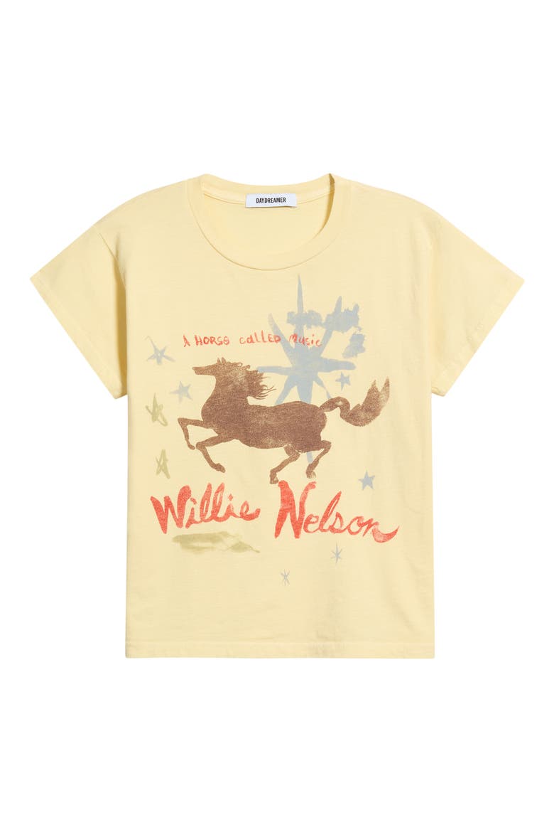 Willie Nelson Graphic T-Shirt, Alternate, color, SHEER YELLOW
