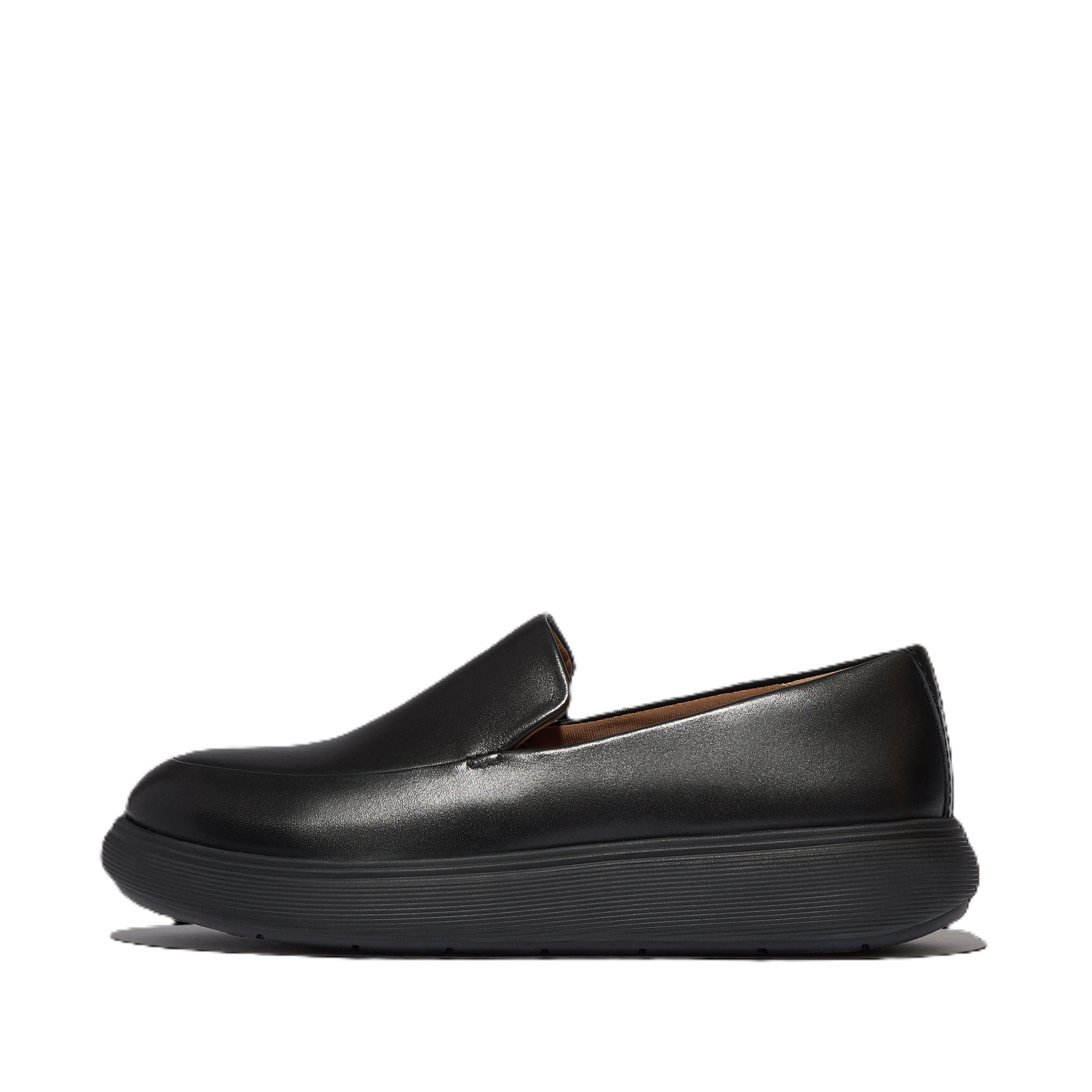 FitFlop IQ Comff Leather Loafers, Alternate, color, All Black