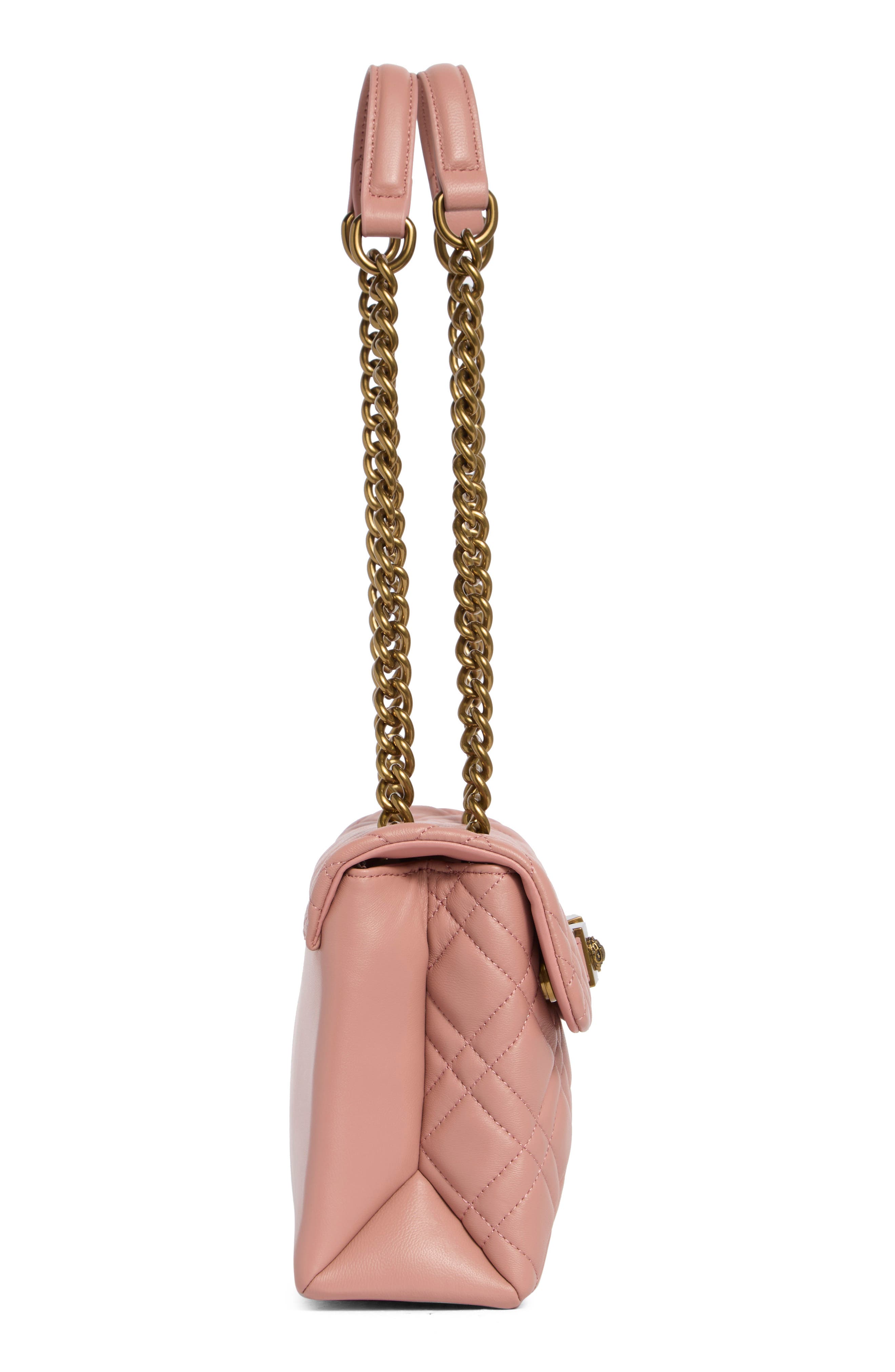 Kingsley Quilted Leather Shoulder Bag, Alternate, color, LIGHT/ PASTEL PINK