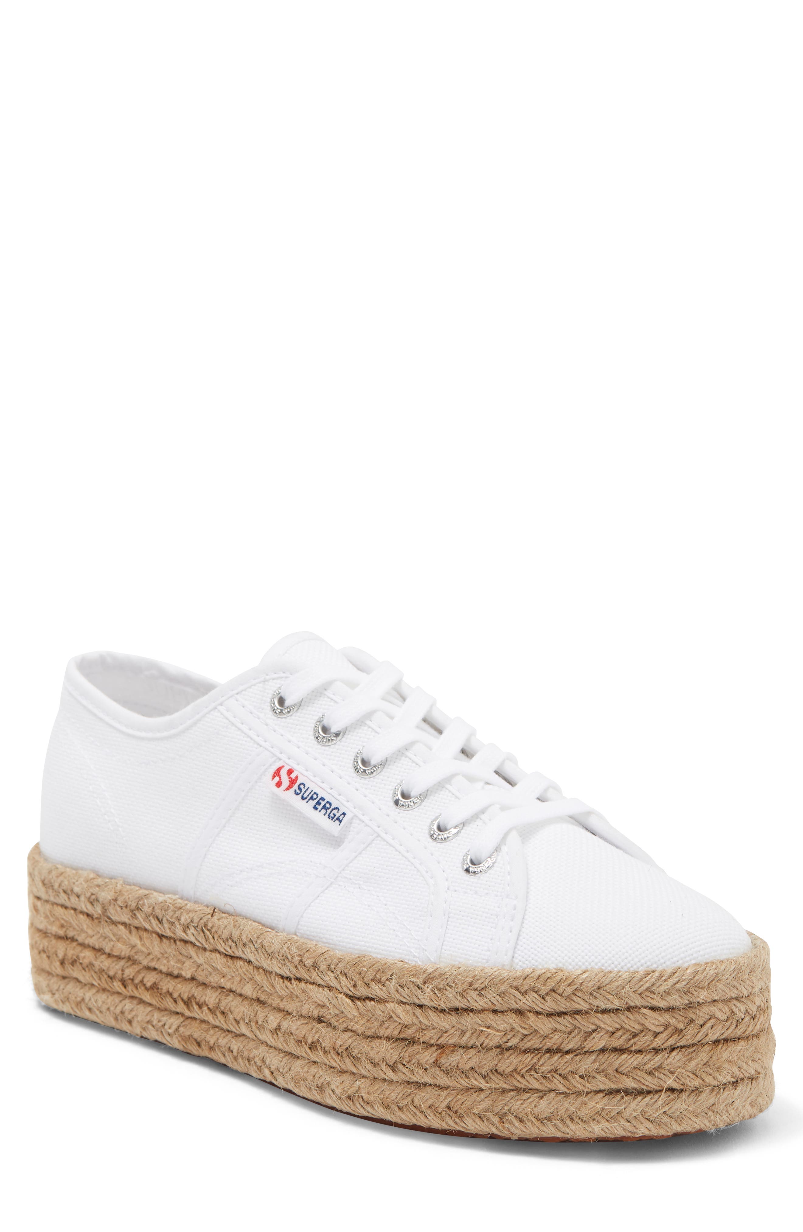 Superga Cotropew Jute Platform Sneaker, Main, color, 