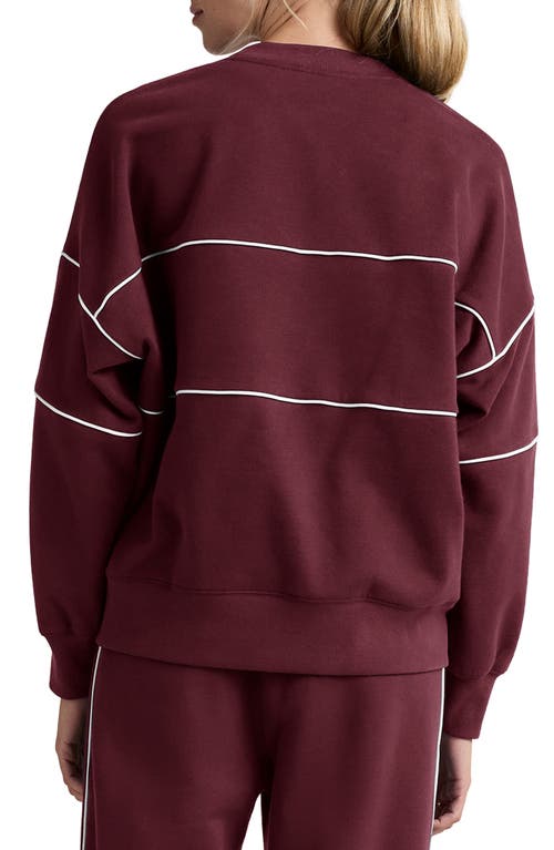 Beyond Yoga Piper Oversize Luxefleece Sweatshirt In Burgundy