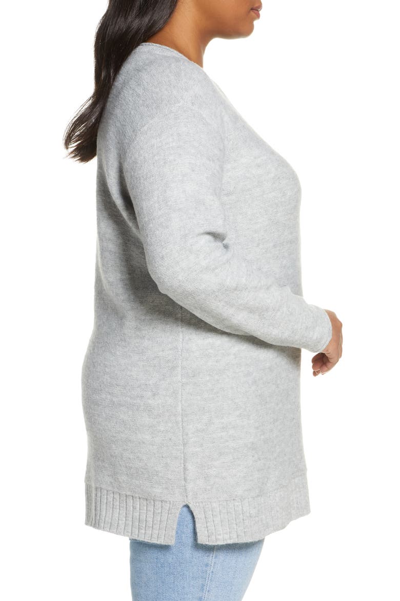 Tunic Sweater, Alternate, color, GREY HEATHER