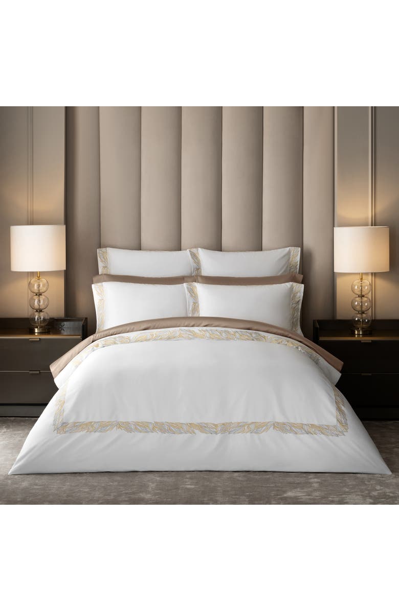 Togas Vellar embroidery duvet cover, Alternate, color, White