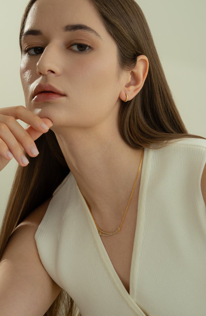 Bearfruit Jewelry Sterling Silver 18k Gold Plated Ophelia Huggies Holiday Gift Idea, Alternate, color, Gold