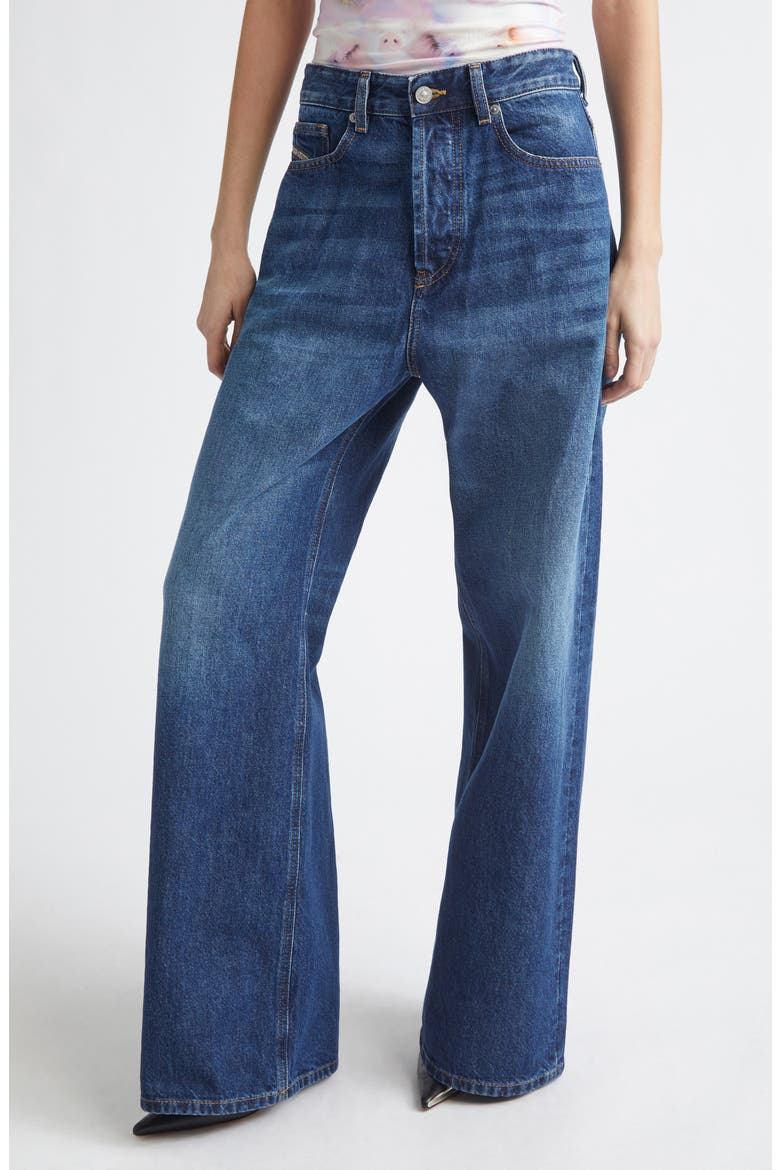 1996 D-Sire Low Rise Baggy Wide Leg Jeans, Main, color, DENIM