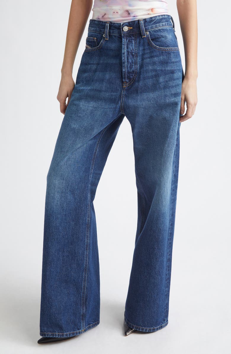 DIESEL<sup>®</sup> 1996 D-Sire Low Rise Baggy Wide Leg Jeans, Main, color, Denim