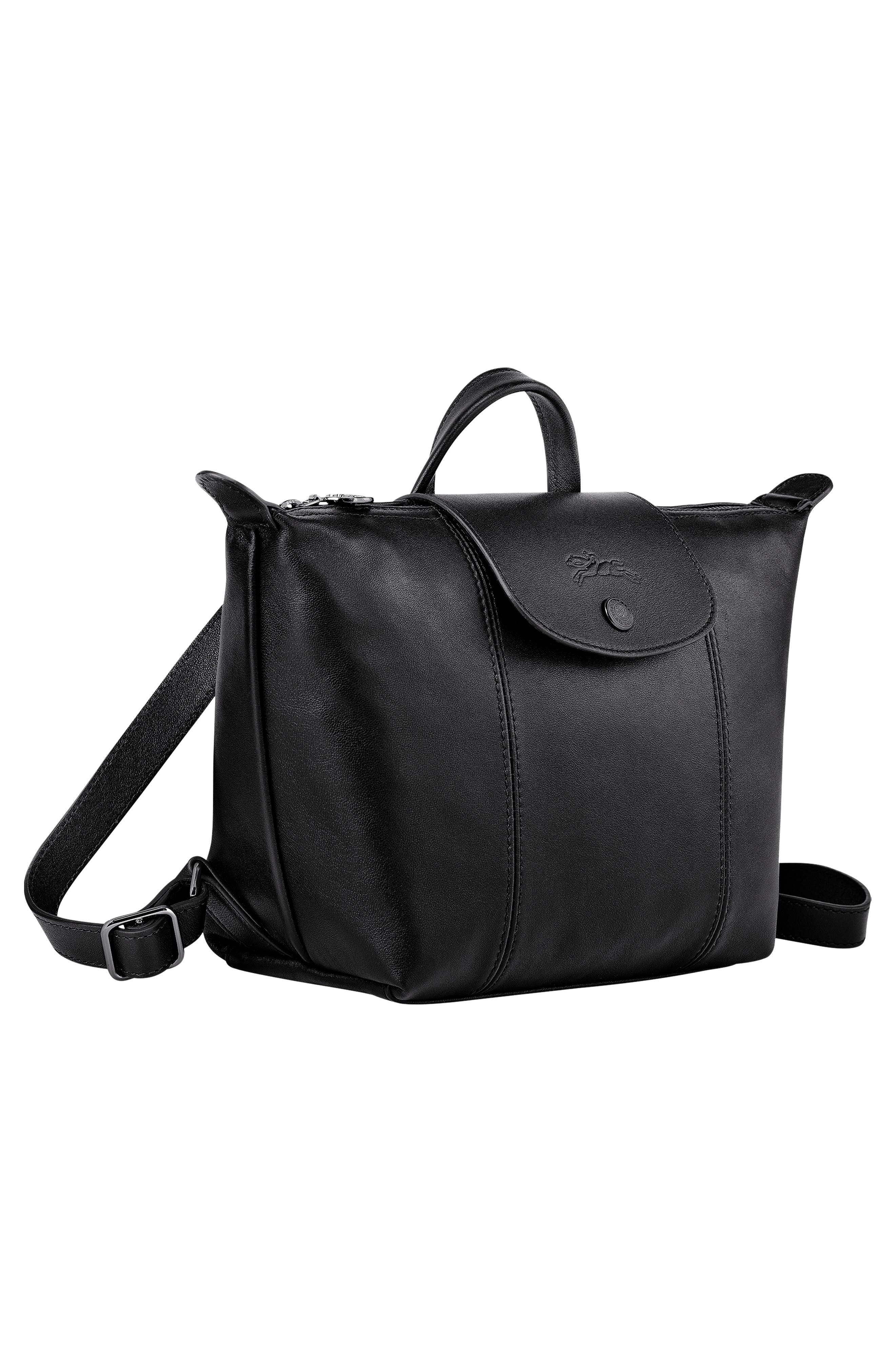 Longchamp Top Handle Backpack, Alternate, color, Black