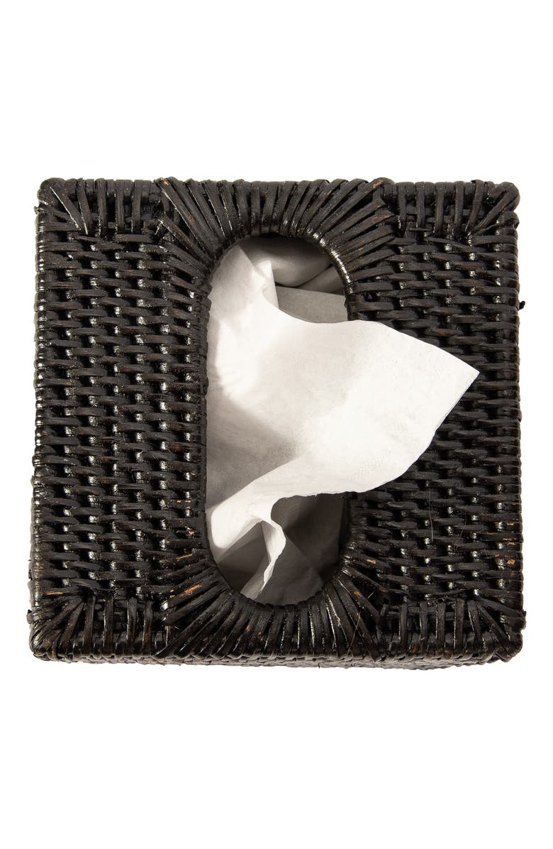 Artifacts Trading Company<sup>™</sup> Artifacts Rattan Column Tissue Box Cover, Alternate, color, Tudor Black