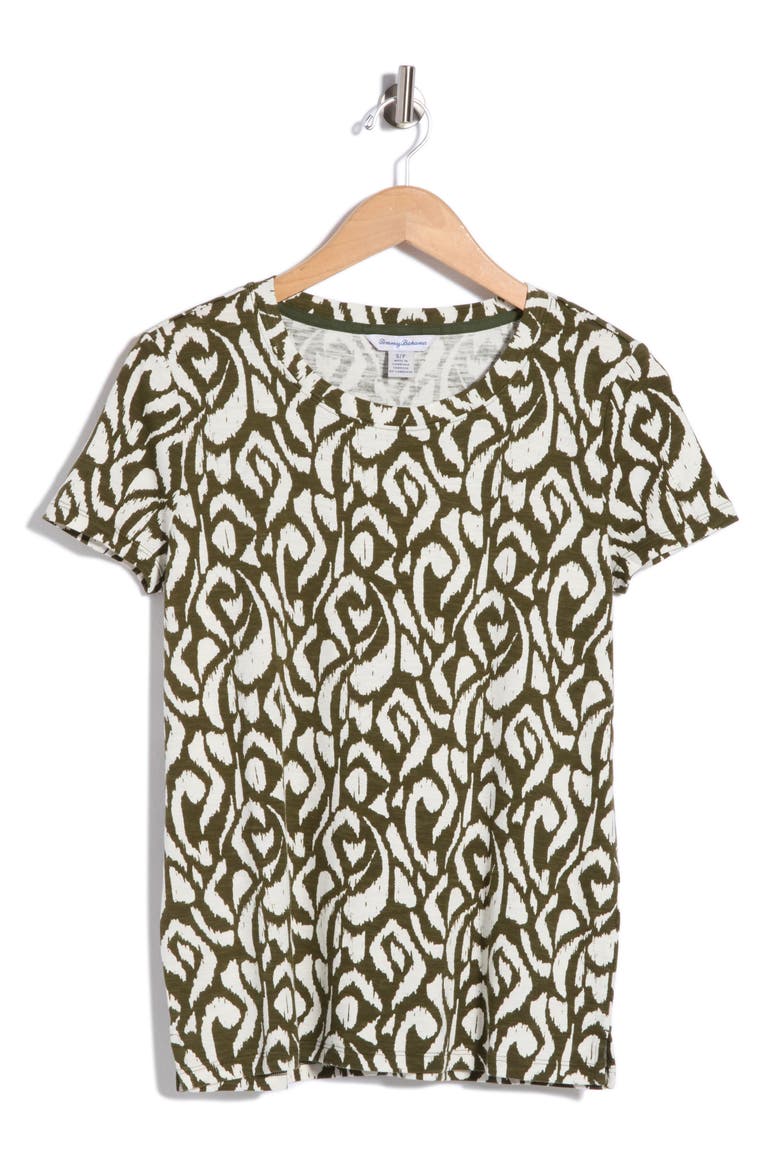 Ashby Isles Inlet Ikat Crewneck T-Shirt, Main, color, PALM VERDE