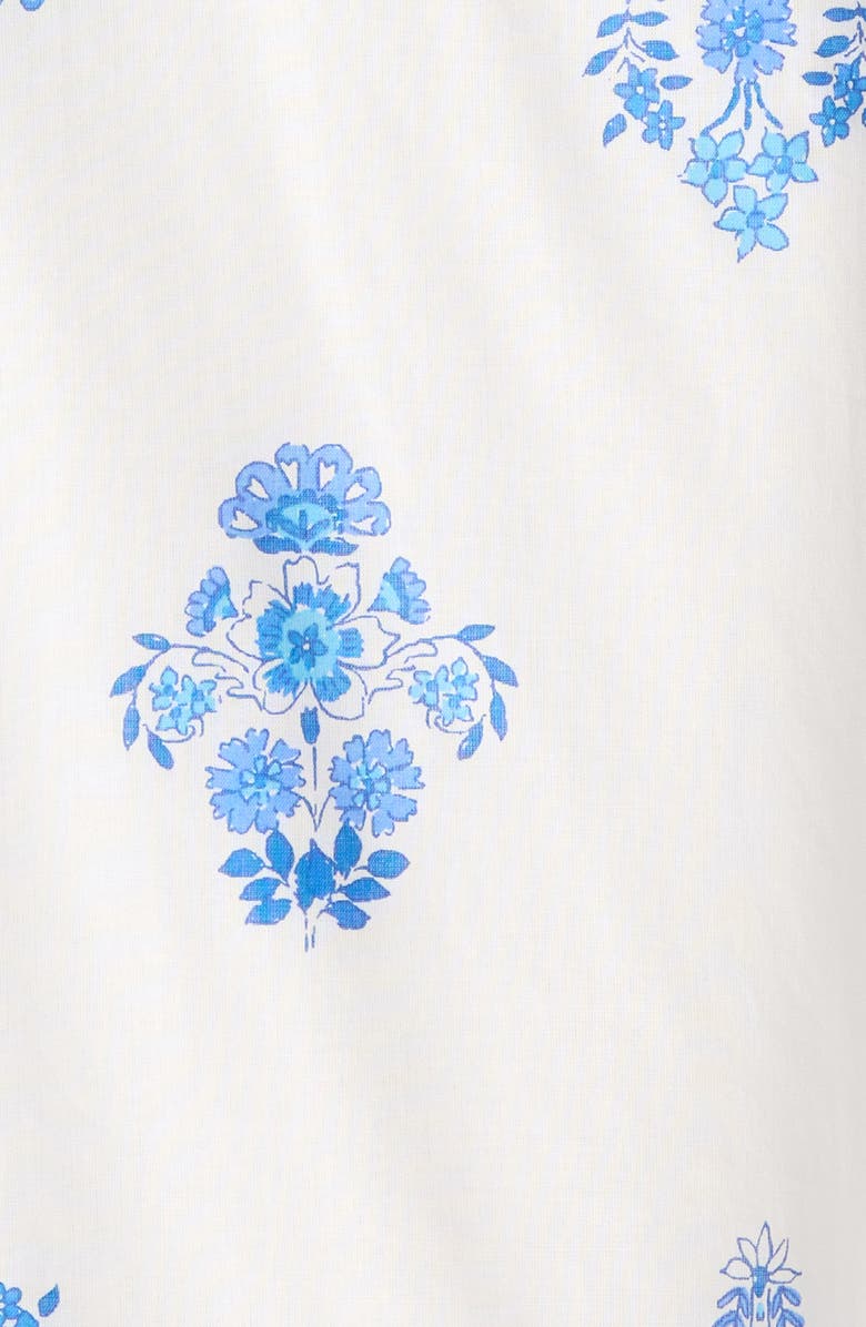 SUGARLIPS Yila Kuna Tiered Floral Minidress, Alternate, color, Wht-Blues