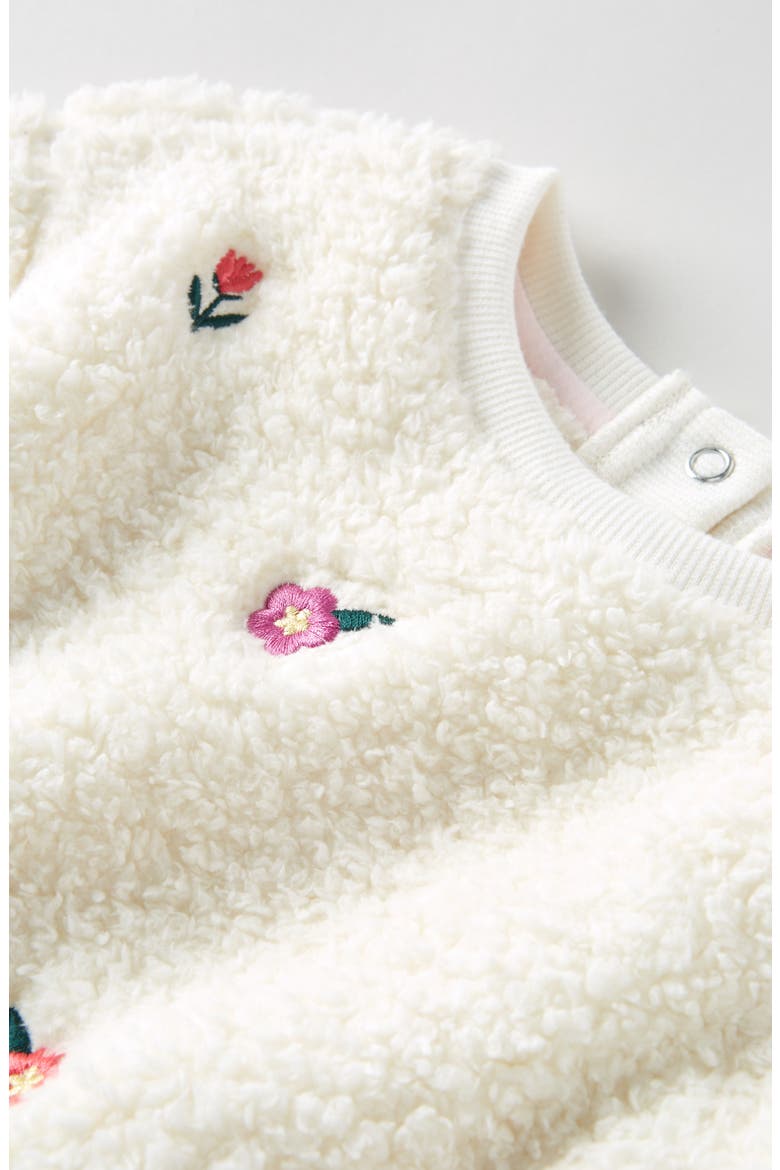 Embroidered Fleece Sweatshirt & Leggings Set, Alternate, color, IVORY EGRET FLORAL- PINK
