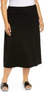 Eileen Fisher Ribbed A-Line Skirt