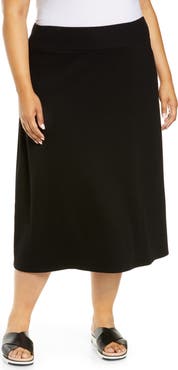 Eileen Fisher Ribbed A-Line Skirt