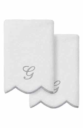 Scallop Personalized Monogram 2-Piece Towel Set