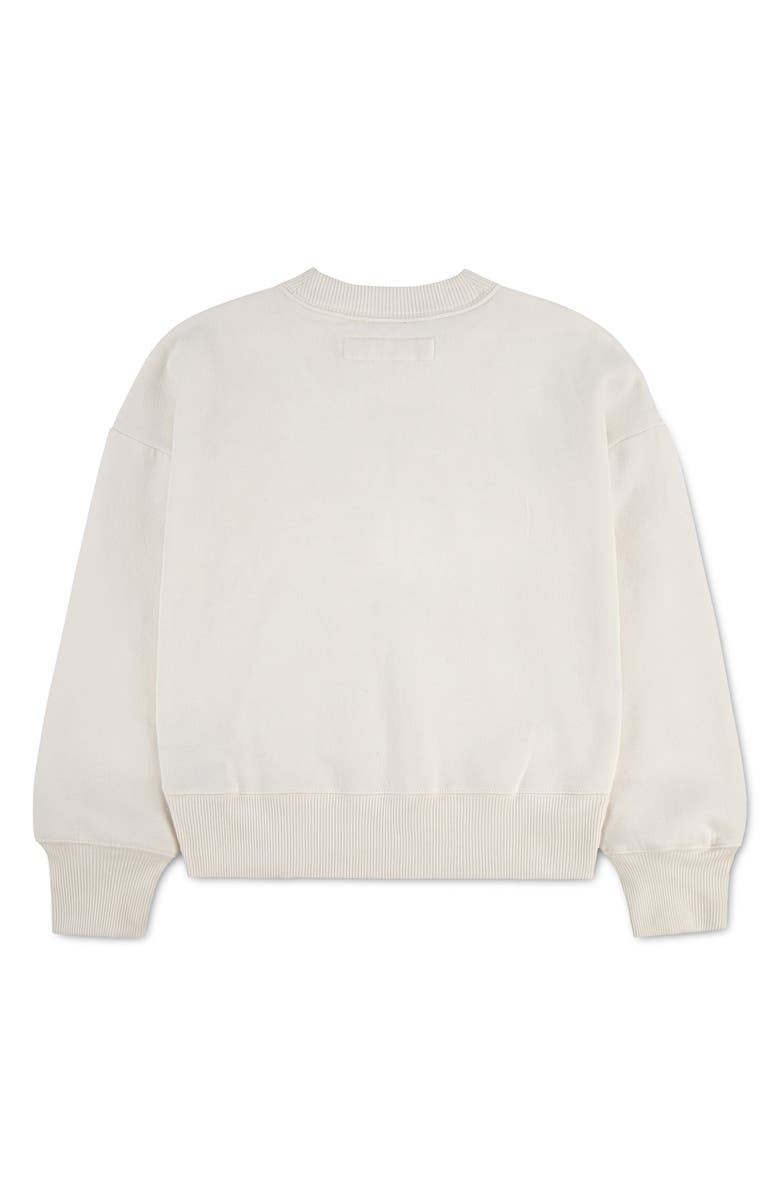 abercrombie kids Kids' NYC Appliqué Graphic Sweatshirt, Alternate, color, Jet Stream