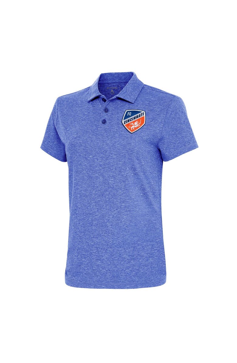 ANTIGUA Women's Antigua Heather Royal FC Cincinnati Motivated Polo, Main, color,