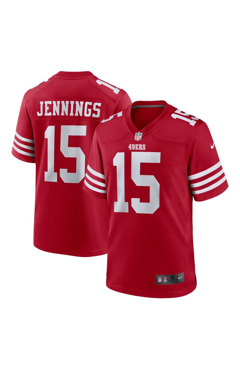 Nike Men's Nike Jauan Jennings Scarlet San Francisco 49ers Game Jersey, Main, color, Scarlet