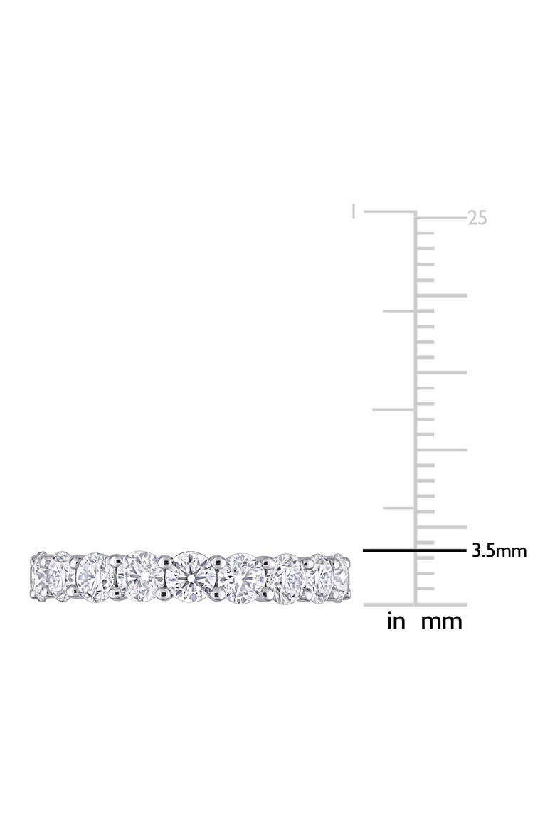 Lab Created Moissanite Band Ring, Alternate, color, WHITE