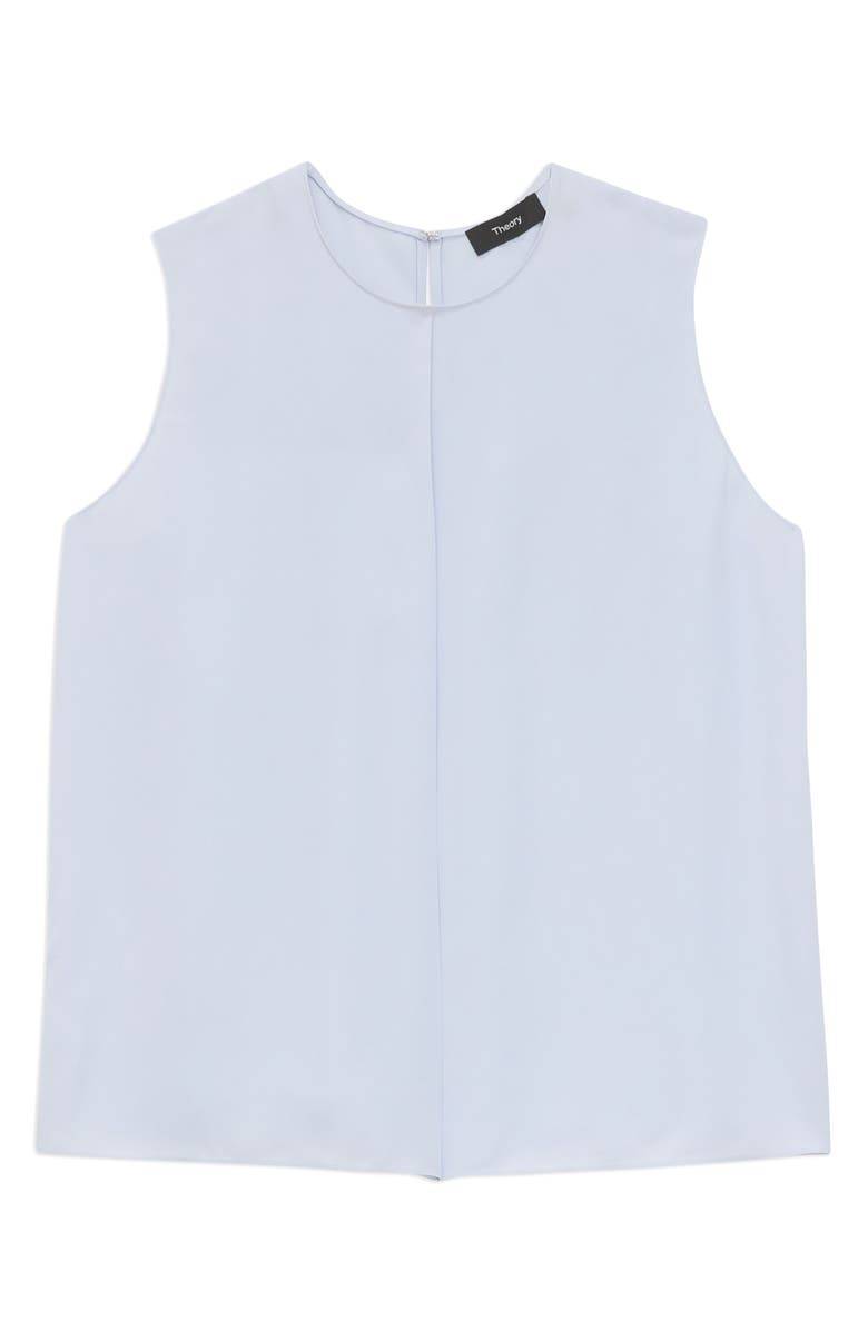 Theory Flap Detail Sleeveless Silk Shell, Alternate, color,