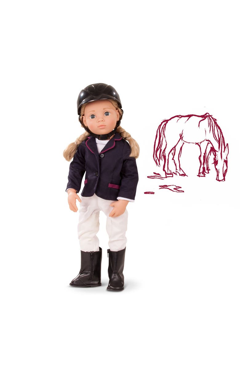 Gotz Anna The Competition Rider 19" Multijointed Standing Doll, Alternate, color, Multicolored