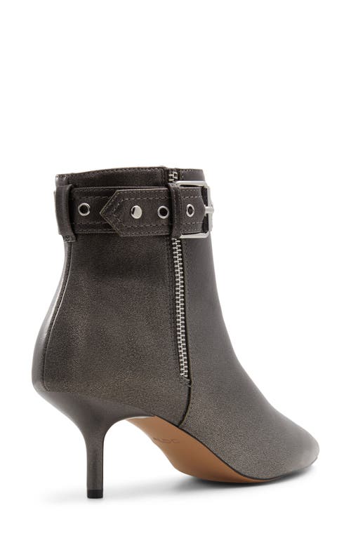 Aldo Women's Solarra Pointed-toe Buckle Booties In Pewter