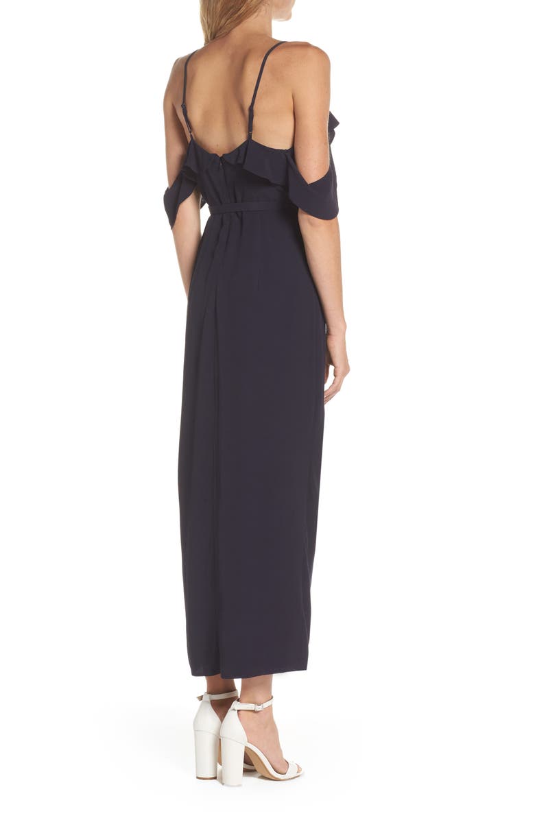 Bardot Enzo Cold Shoulder Faux Wrap Dress, Alternate, color, 