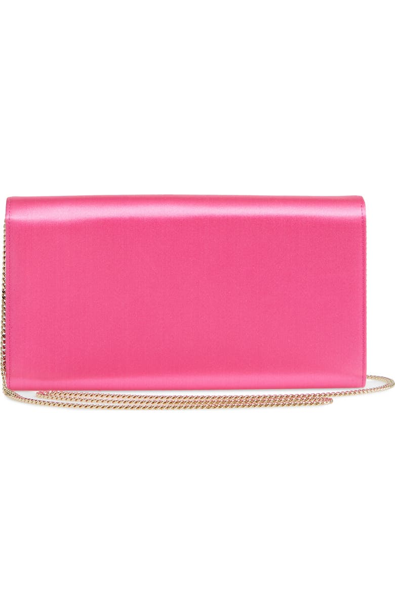 Roger Vivier Flower Buckle Satin Clutch, Alternate, color,
