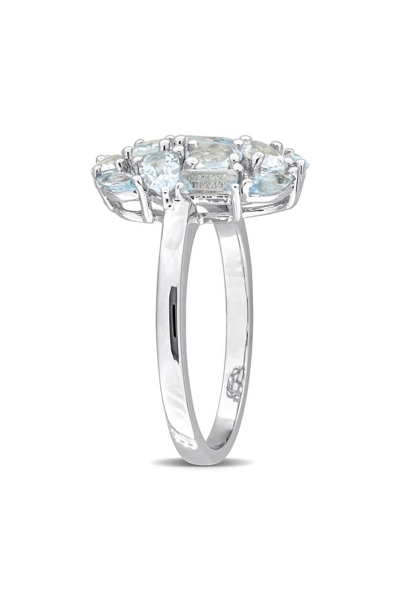 Sky Blue Topaz Cluster Ring, Alternate, color, BLUE