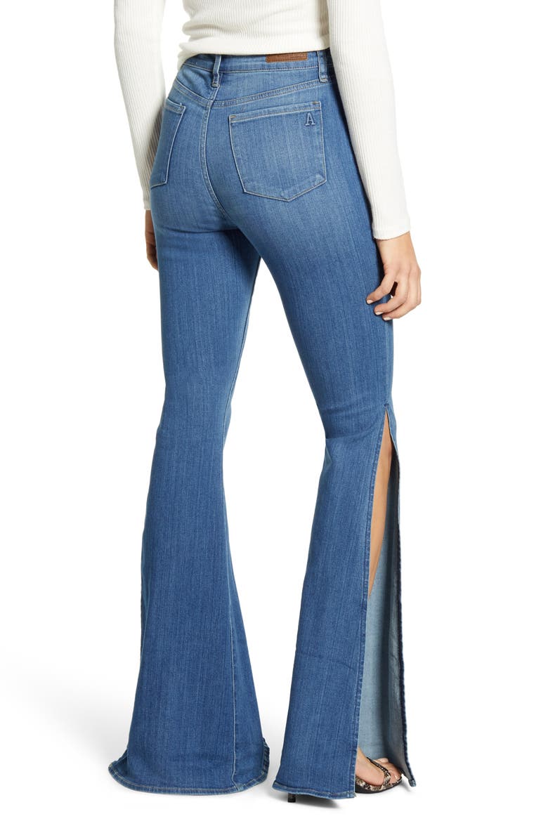 Articles of Society Bridgette Side Slit Flare Jeans, Alternate, color, 