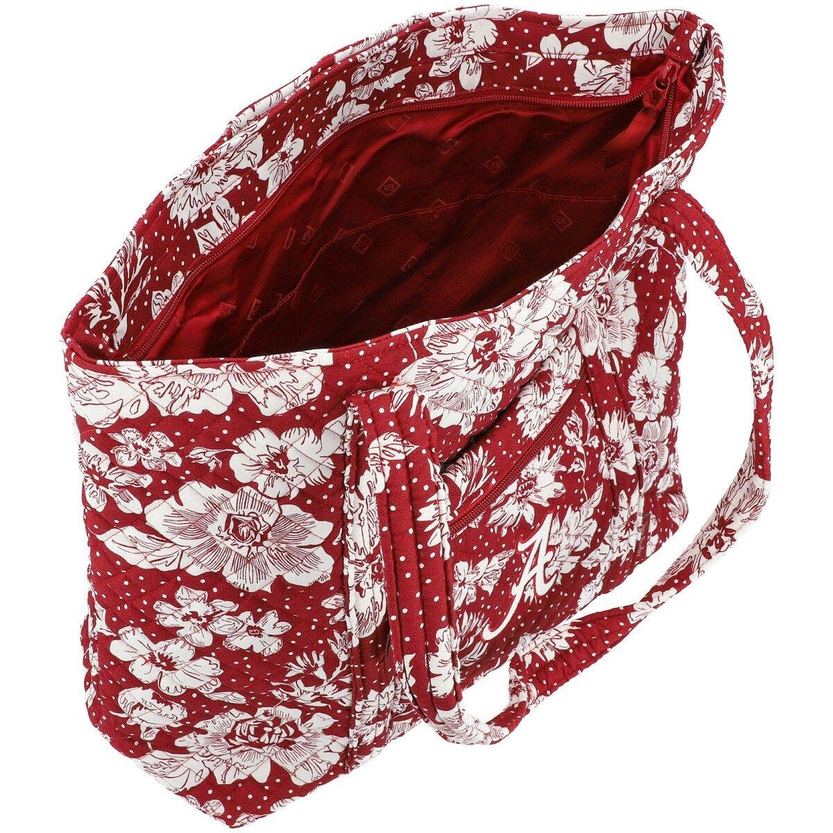 VERA BRADLEY Alabama Crimson Tide Rain Garden Vera Tote Bag, Alternate, color, 