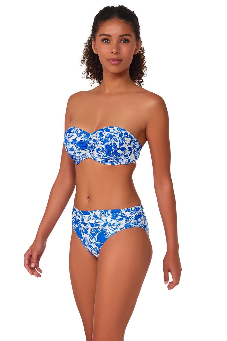 Loretta Bandeau Bikini Swimsuit Top - D Cup, Alternate, color, Chelsea Petals