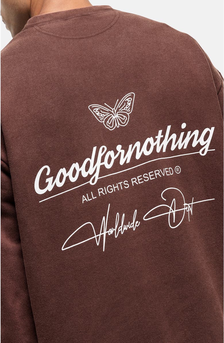 Good For Nothing Washed Rust Cult Sweathsirt, Alternate, color, Rust