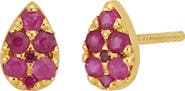 Bony Levy El Mar Ruby Pear Stud Earrings