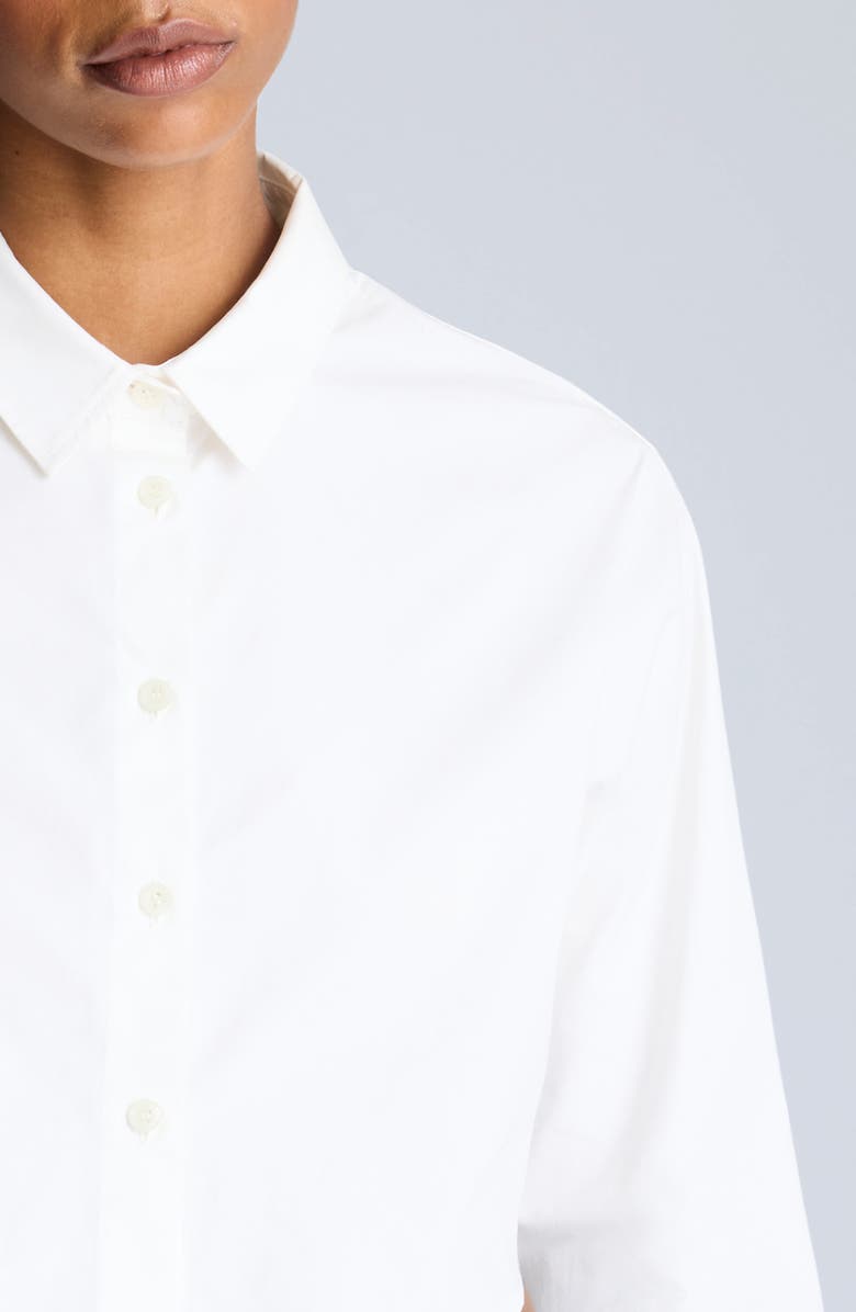 Kenneth Cole Crop Stretch Cotton Blend Button-Up Shirt, Alternate, color, 