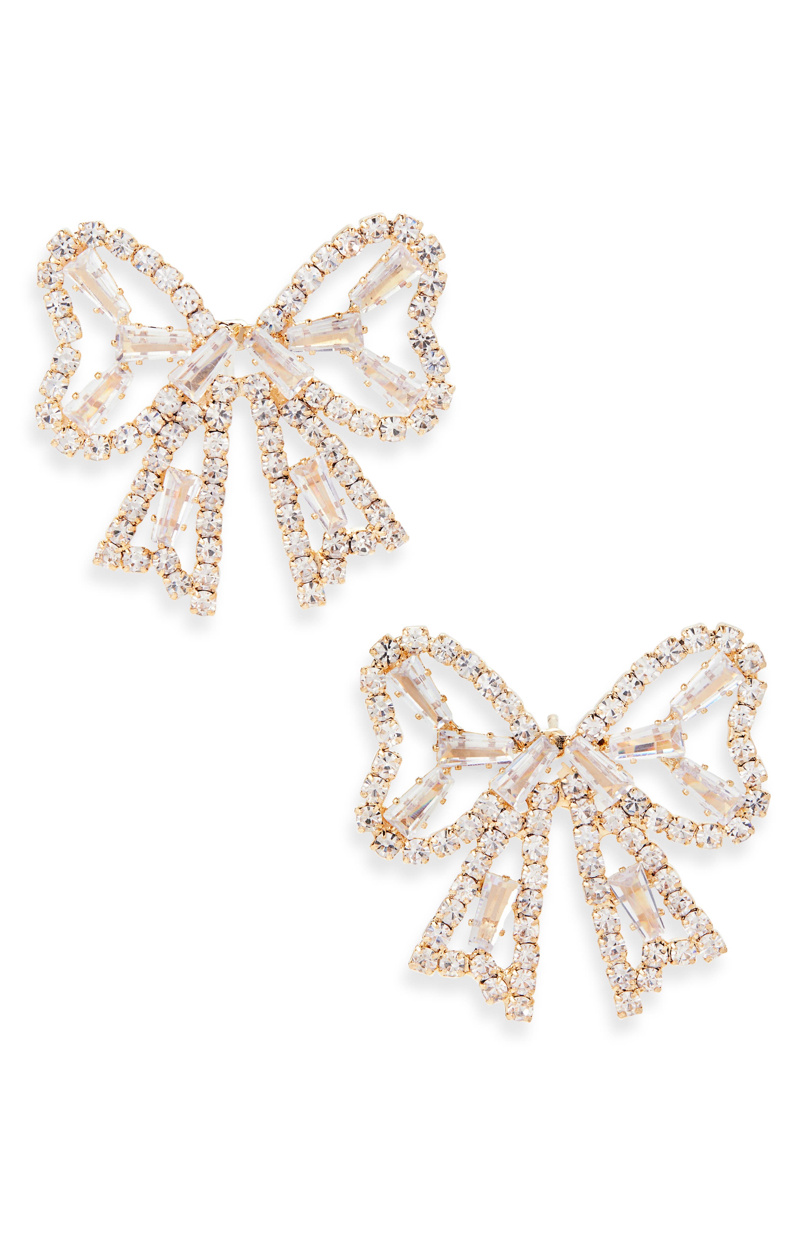 Tasha Crystal Bow Stud Earrings