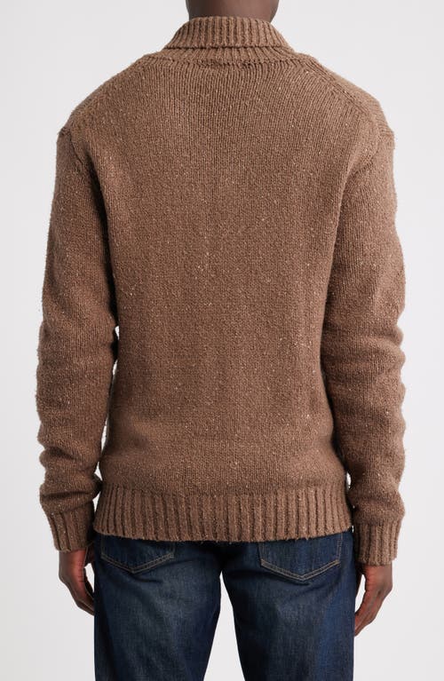 Rails Corden Neppy Shawl Collar Cardigan In Brown