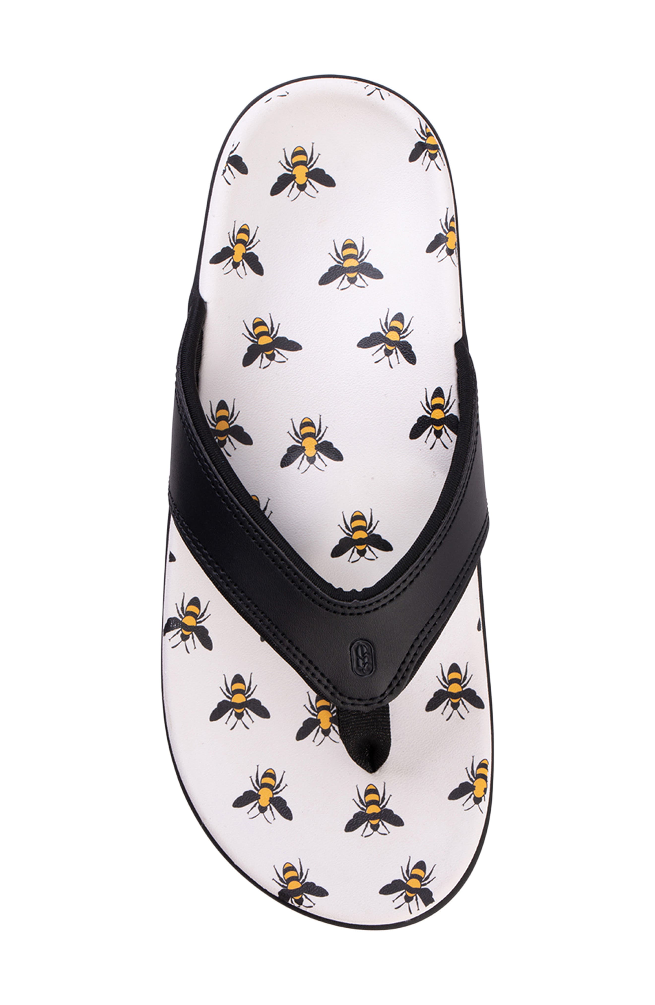 Yumi Critters Flip Flop, Alternate, color, HONEYBEES