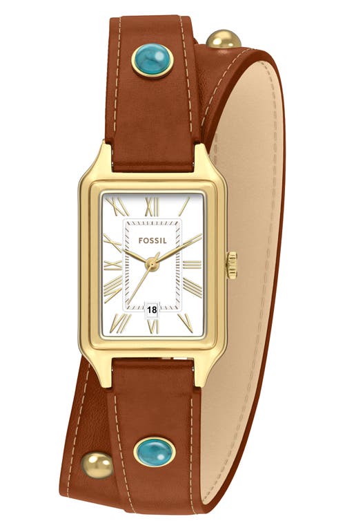Fossil Raquel Wrap Watch, 23mm X 38mm In Brown