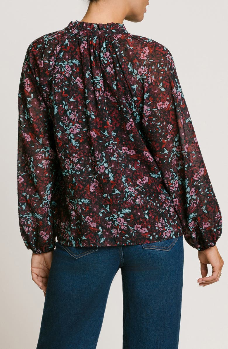 matty m. Harlyn Floral Button-Up Shirt, Alternate, color, Berry
