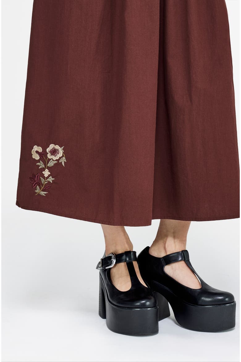 Arianwen Embroidered Midaxi Dress, Alternate, color, Red