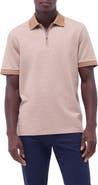 Bugatchi Contrast Trim Zip Polo