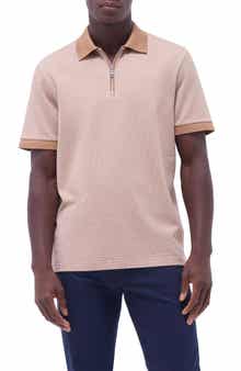 Bugatchi Contrast Trim Zip Polo