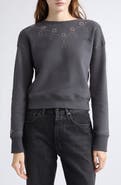 Bode Silver Stud Cotton Fleece Sweatshirt
