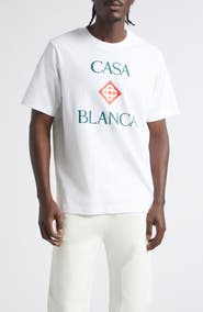 Casablanca Diamond Logo Organic Cotton Graphic T-Shirt